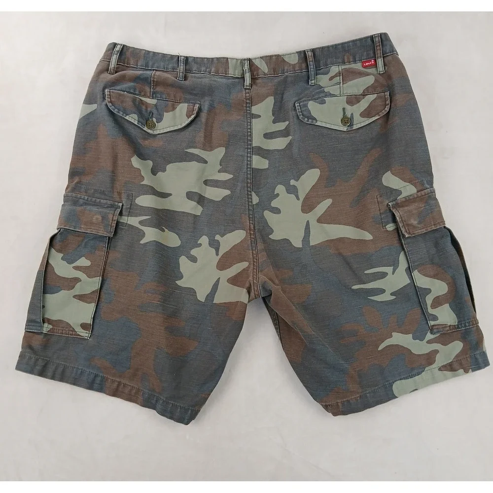 Levi‎ Strauss 40x9 Mens Cargo Shorts Camo Pockets Has Defect Levis